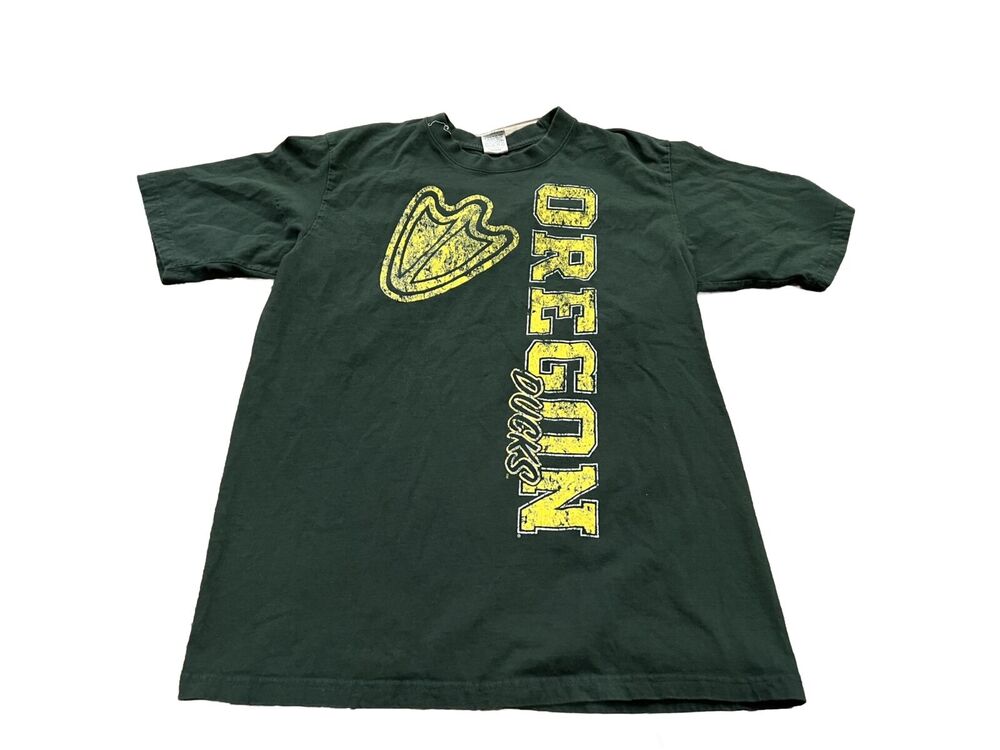 Vtg Classic Soffe Mens Green NCAA Oregon Ducks Short Sleeve T-Shirt Size L LARGE